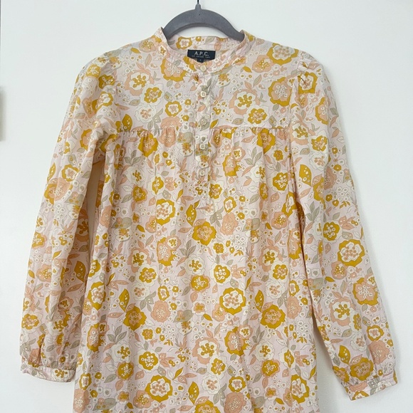 A.P.C. Dresses & Skirts - A.P.C floral long sleeve dress